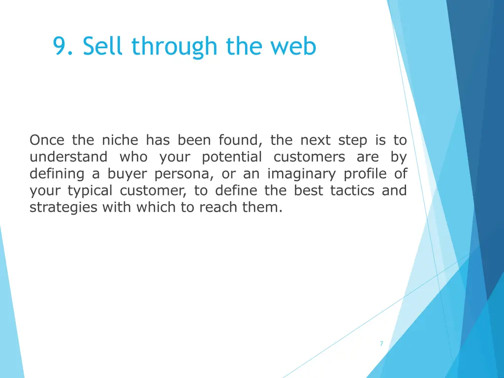 9 sell through the web 6