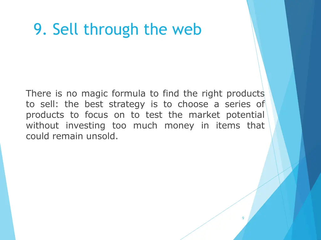 9 sell through the web 8