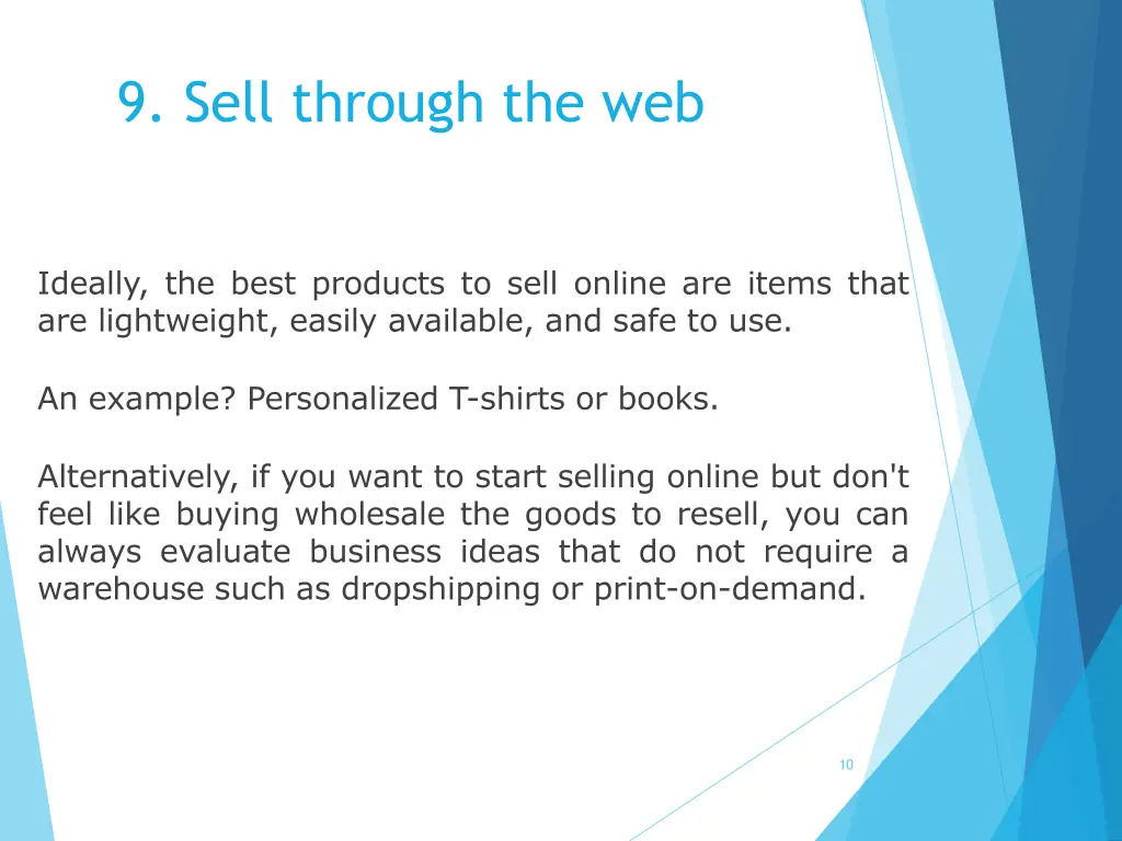 9 sell through the web 9