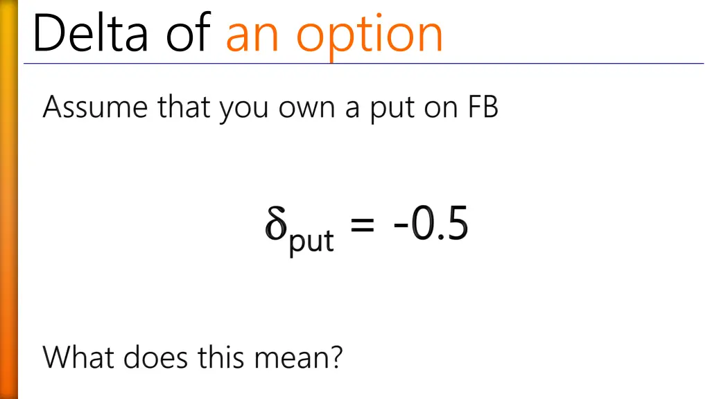 delta of an option