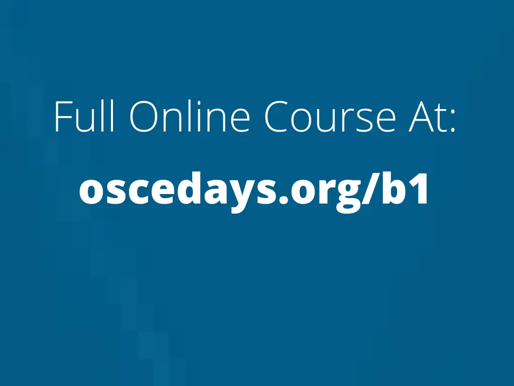 full online course at oscedays org b1