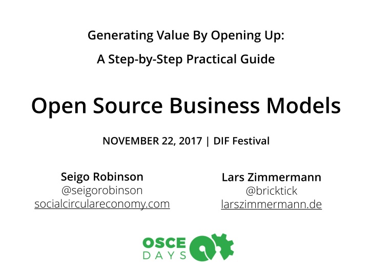 generating value by opening up