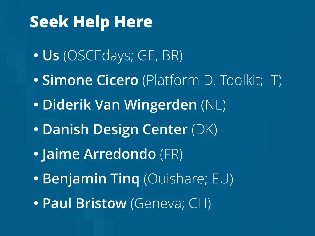 seek help here