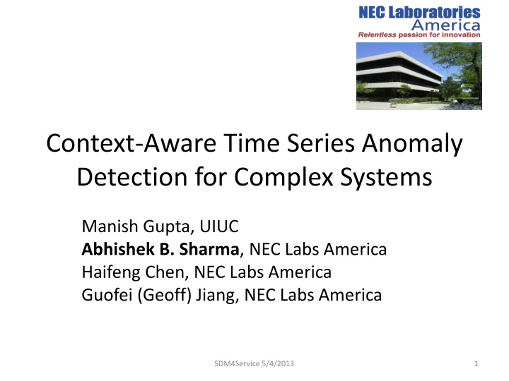 context aware time series anomaly detection