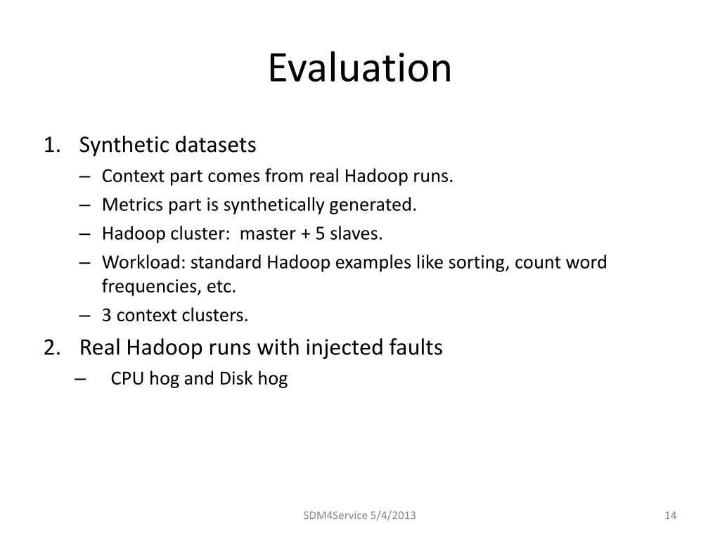 evaluation