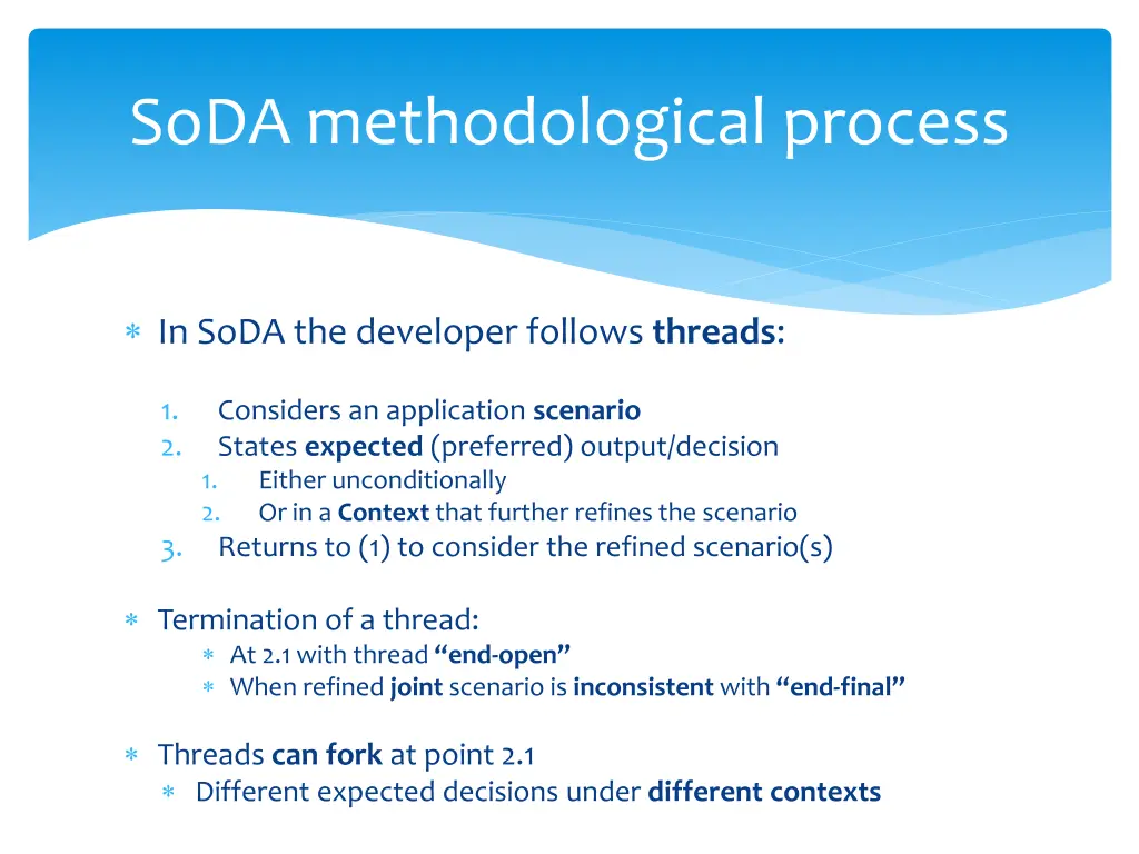soda methodological process