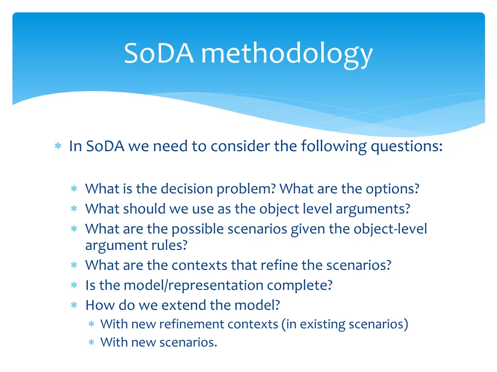soda methodology