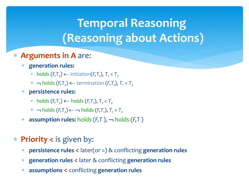 temporal reasoning reasoning about actions