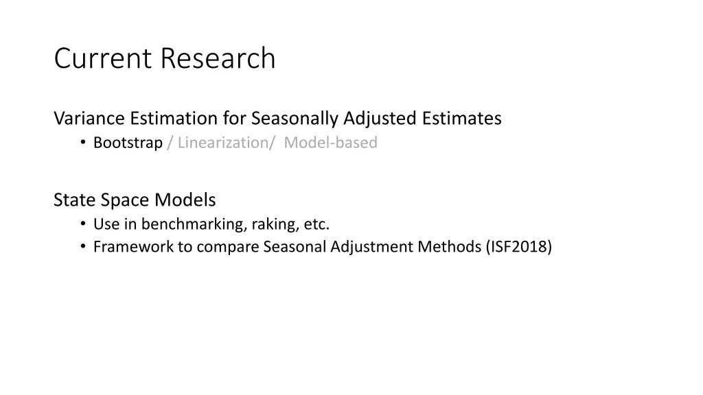 current research
