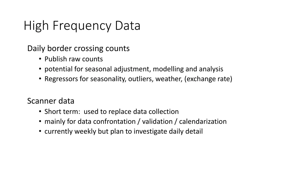 high frequency data