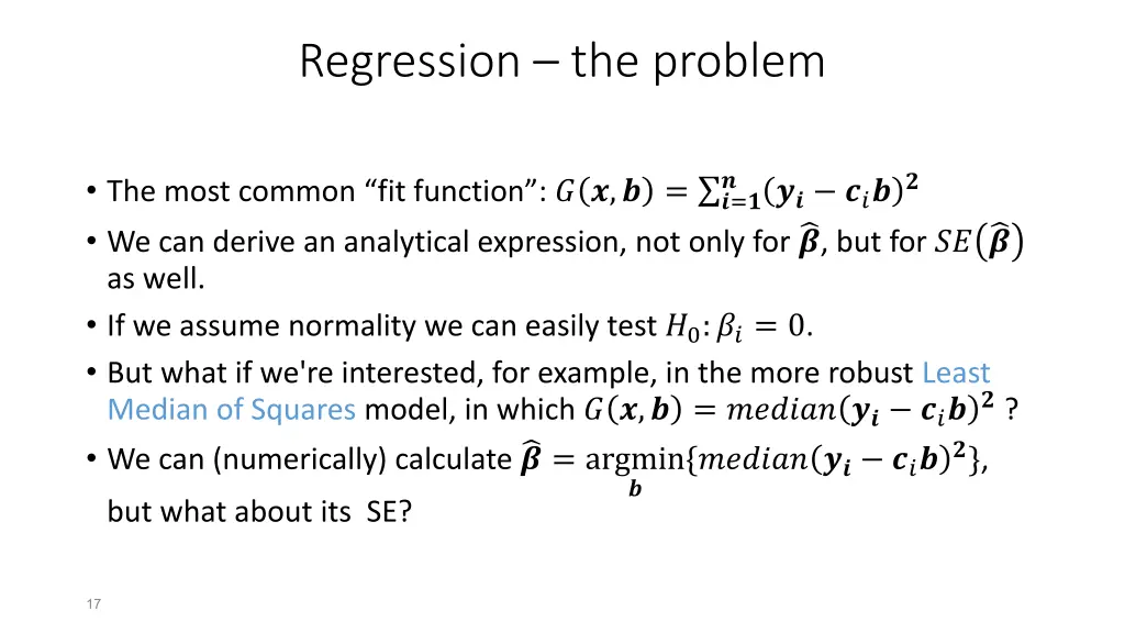 regression the problem