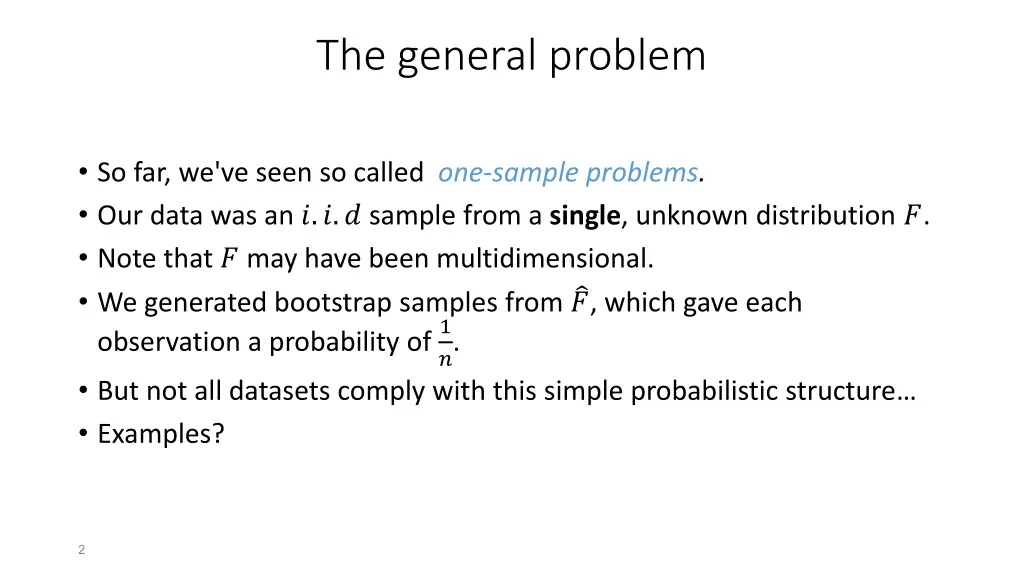 the general problem