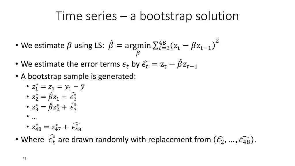time series a bootstrap solution