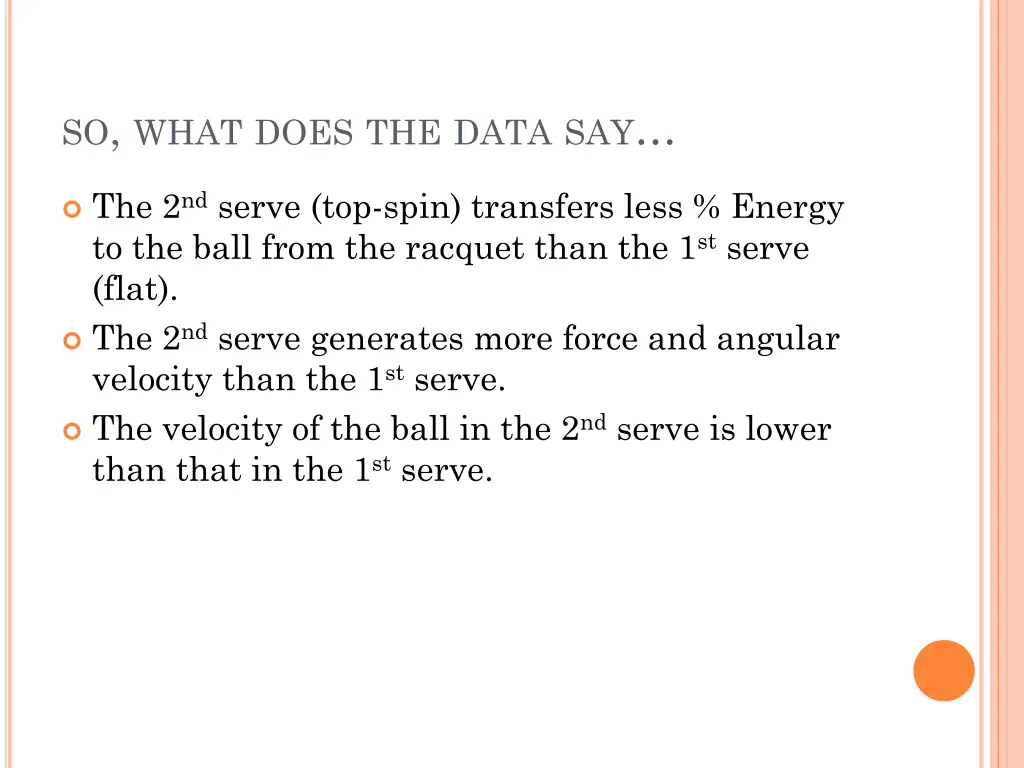 so what does the data say