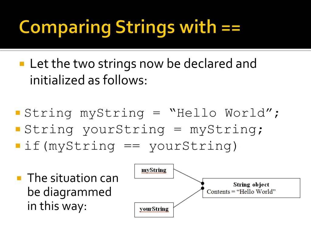 let the two strings now be declared