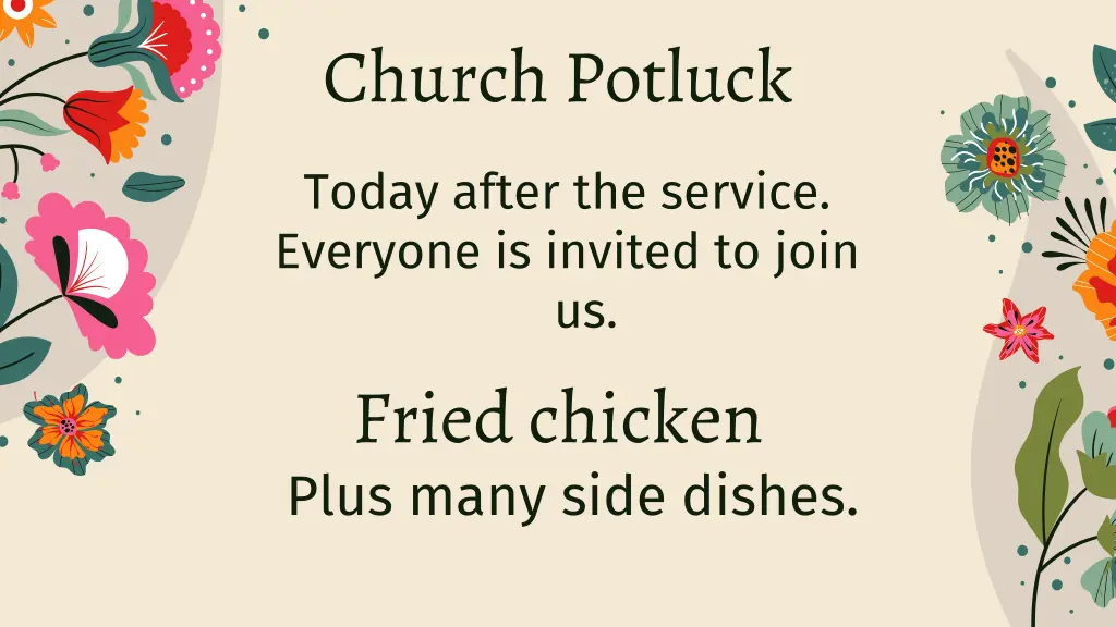 church potluck