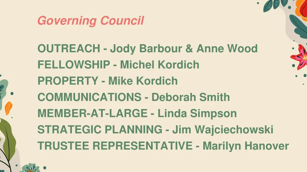 governing council 1