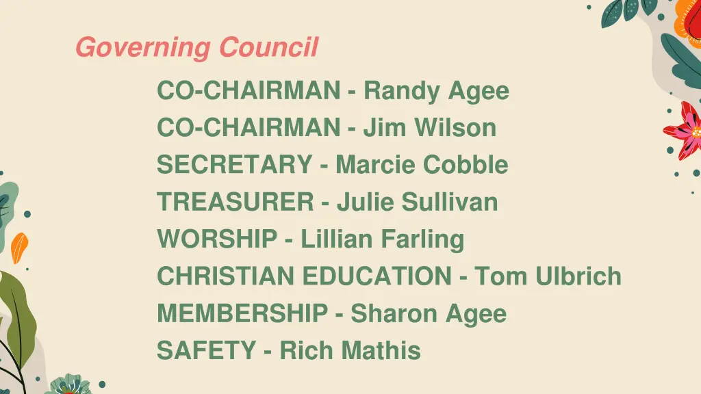 governing council