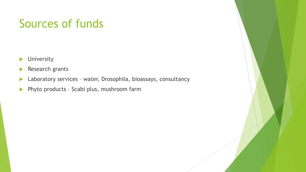 sources of funds