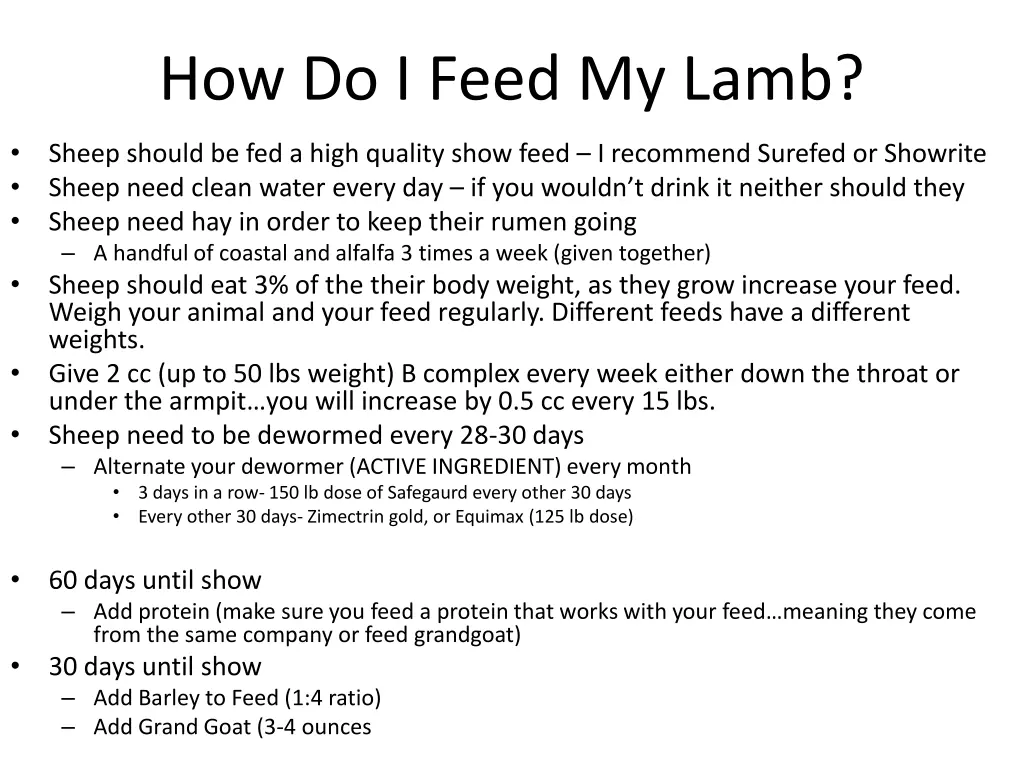how do i feed my lamb