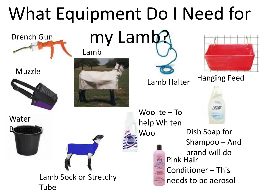 what equipment do i need for my lamb lamb blanket