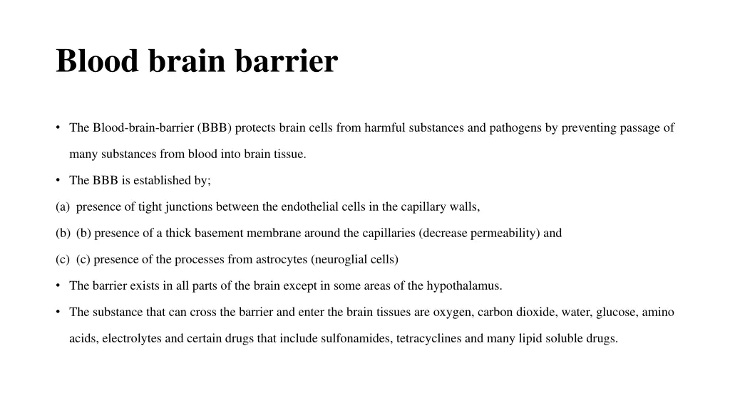 blood brain barrier