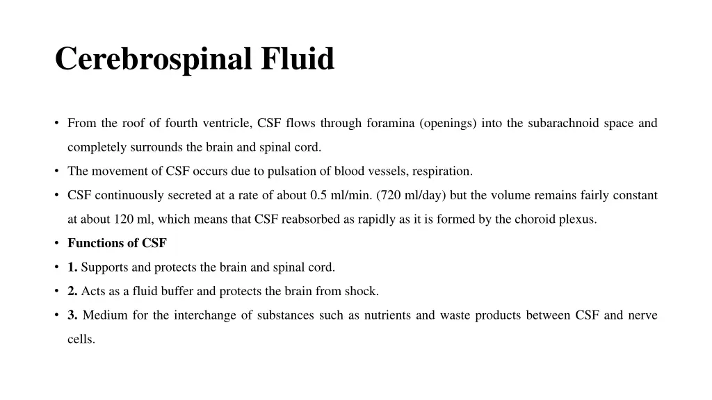 cerebrospinal fluid 1
