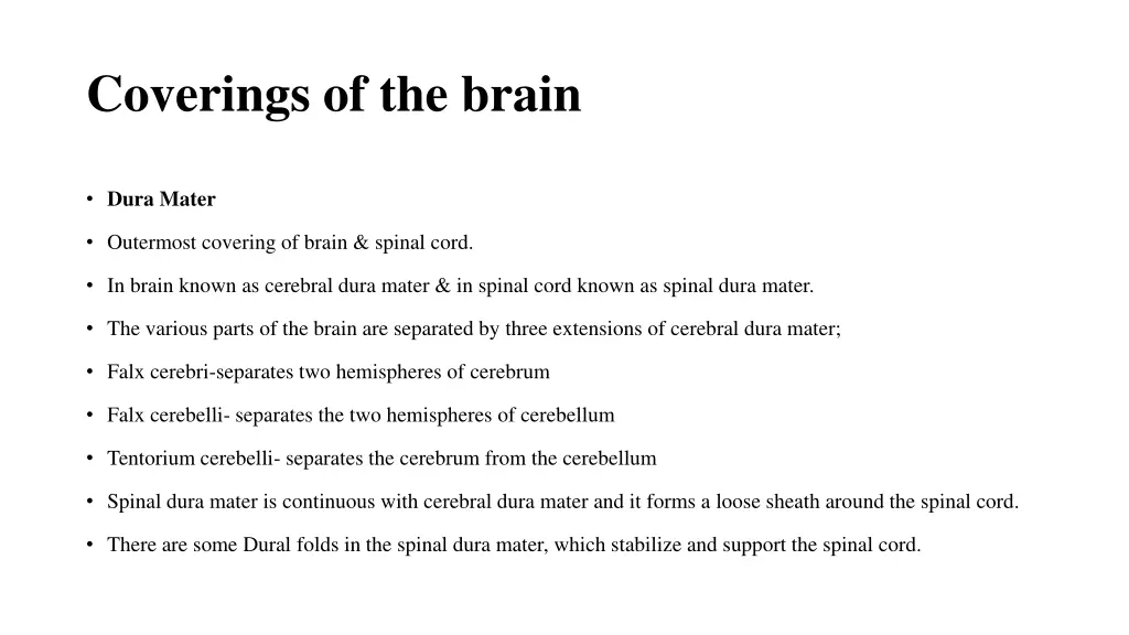 coverings of the brain 1