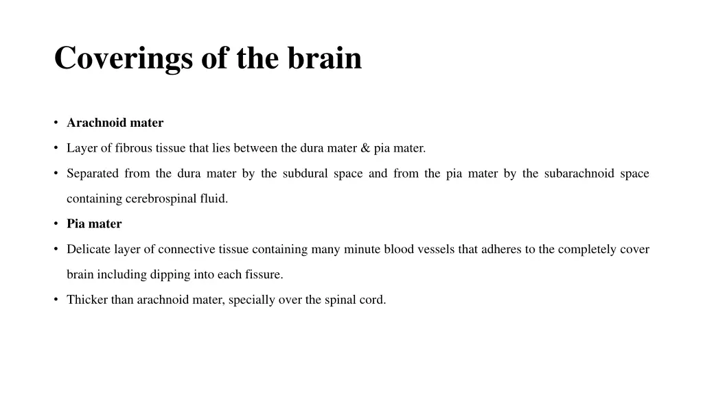 coverings of the brain 2