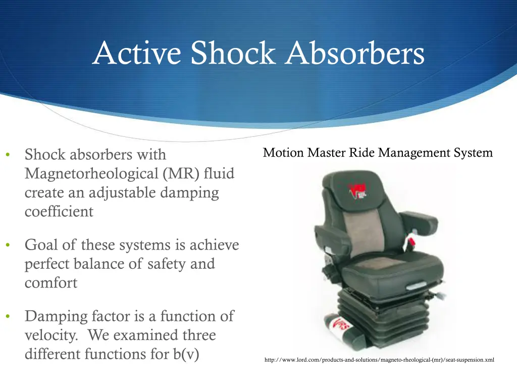 active shock absorbers