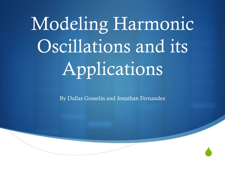 modeling harmonic oscillations