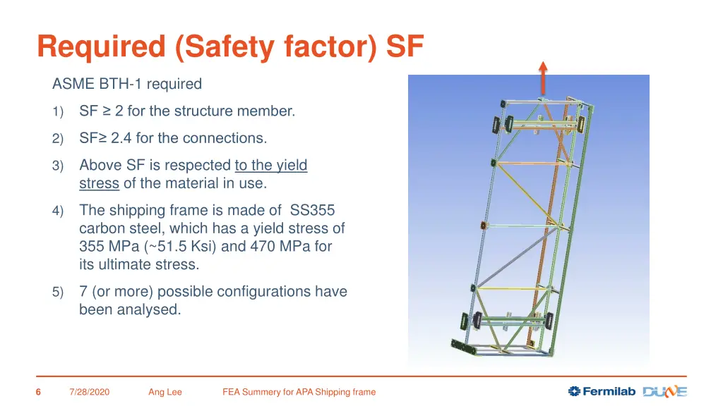 required safety factor sf