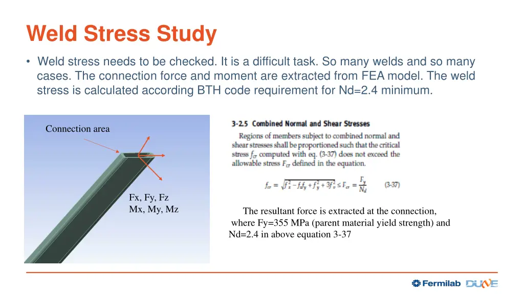 weld stress study