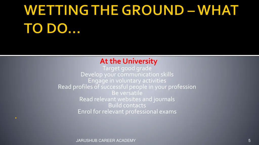 at the university target good grade develop your