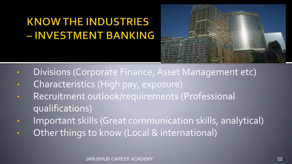 divisions corporate finance asset management