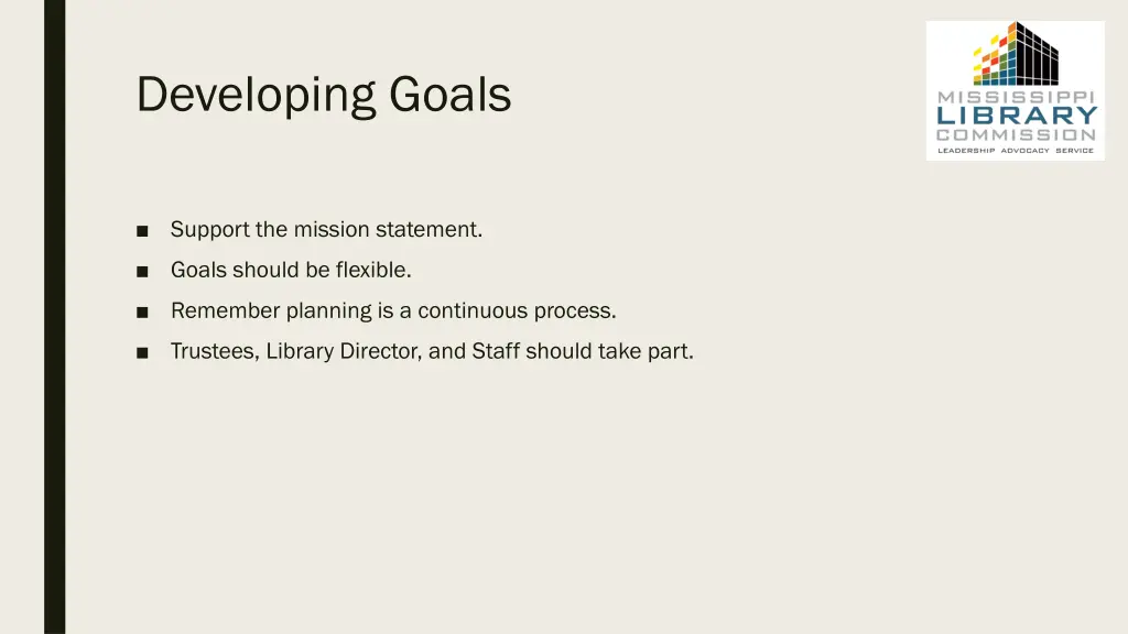 developing goals