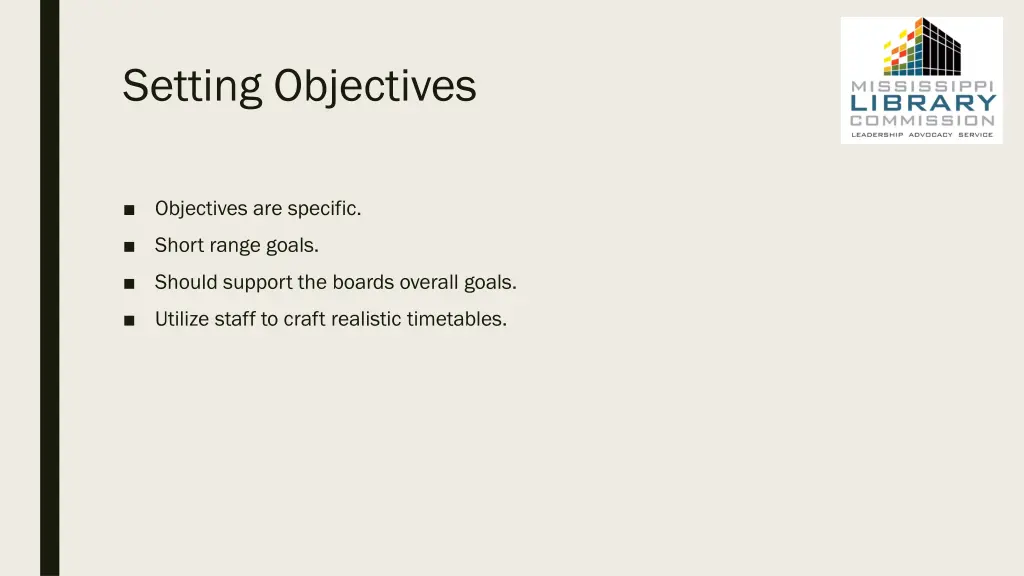 setting objectives