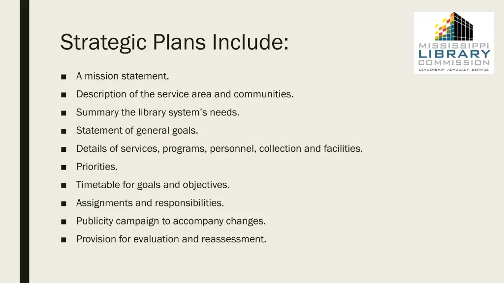 strategic plans include