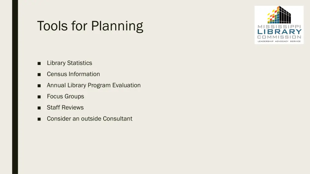 tools for planning