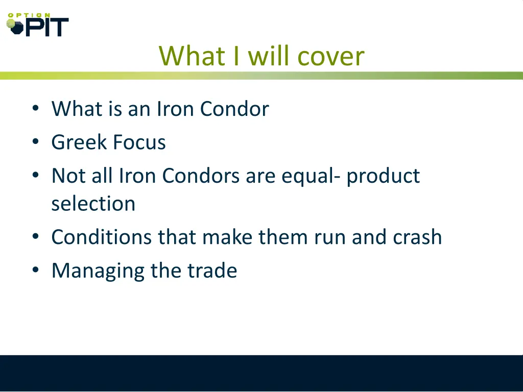 what i will cover