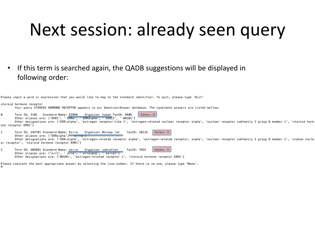 next session already seen query