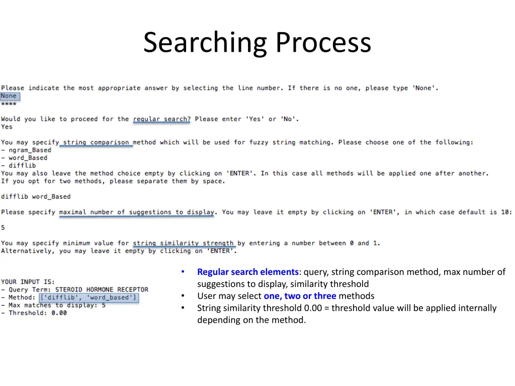 searching process