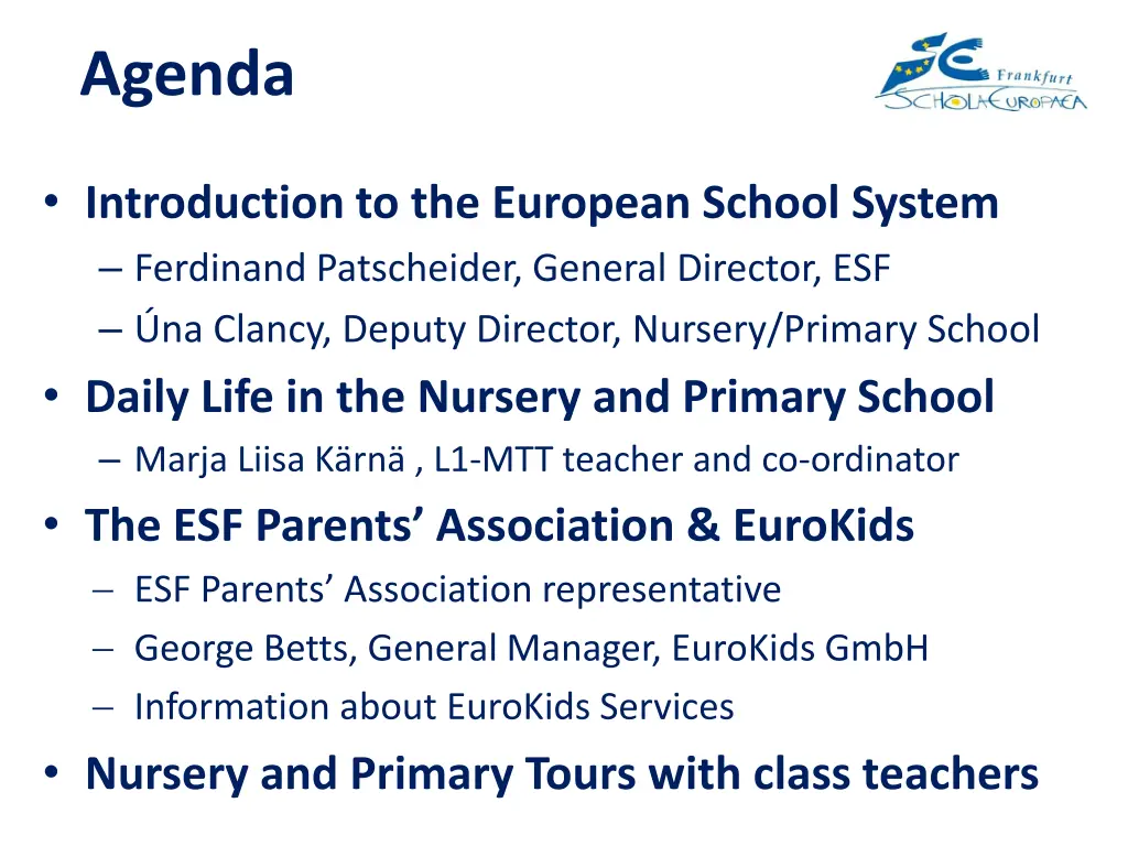 agenda