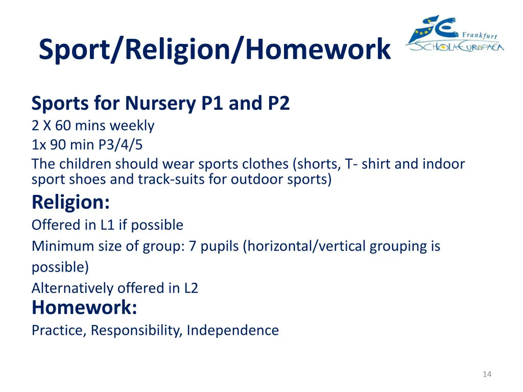 sport religion homework