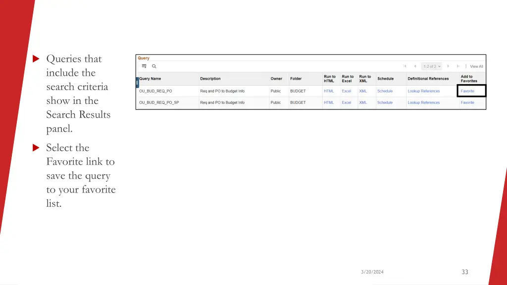 queries that include the search criteria show 1
