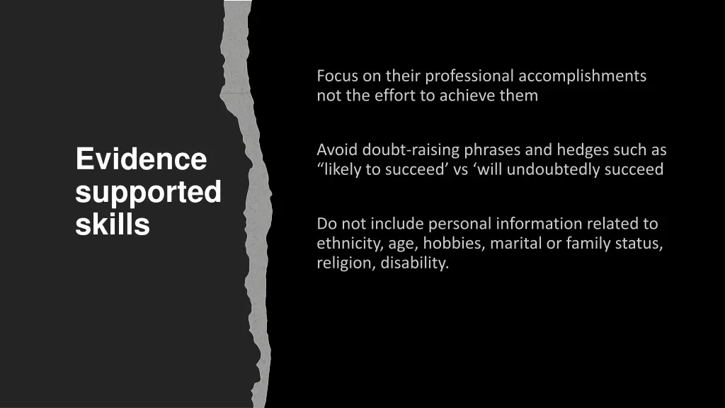 evidence supported skills 1