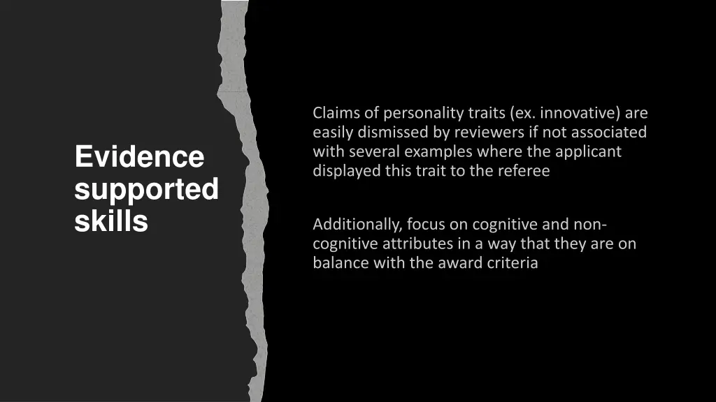 evidence supported skills