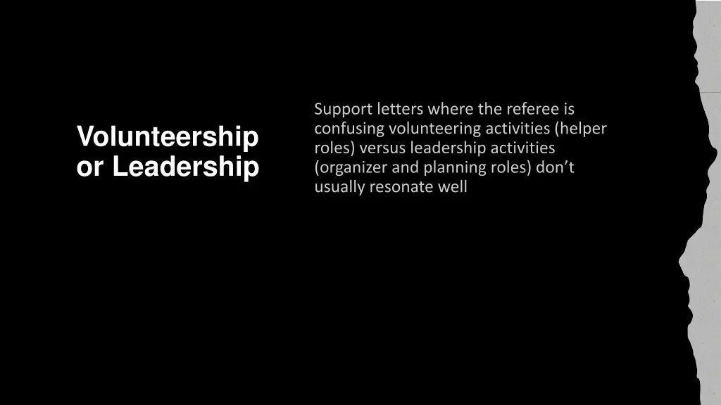volunteership or leadership