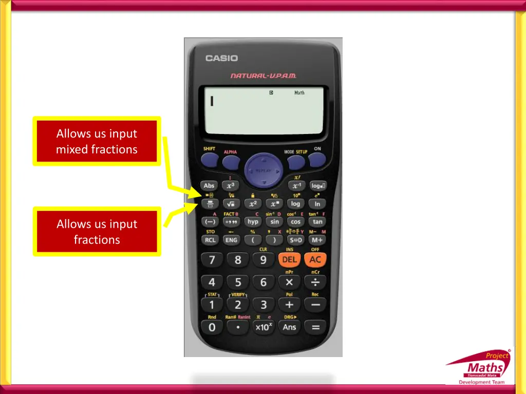 allows us input mixed fractions