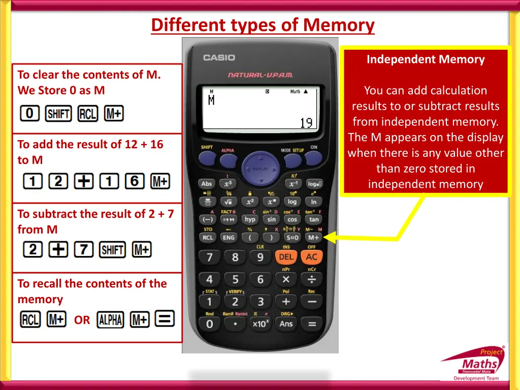 different types of memory 1